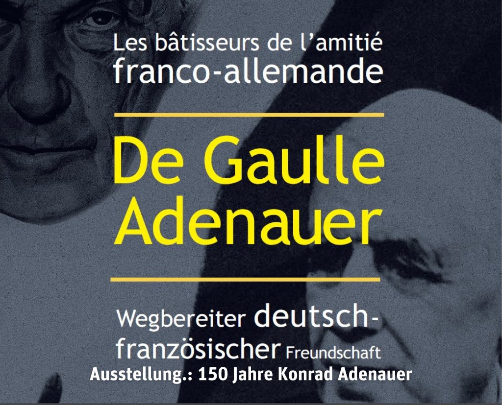 Plakat zur Ausstellung De Gaulle - Adenauer