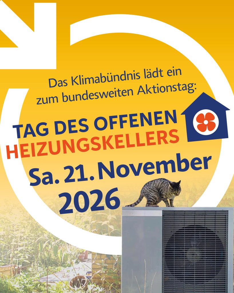 Das Klimabündnis lädt ein zum Tag des Offenen Heizungskellers am Samstag, 21. November 2026 www.klimabuendnisfreudenstadt.de